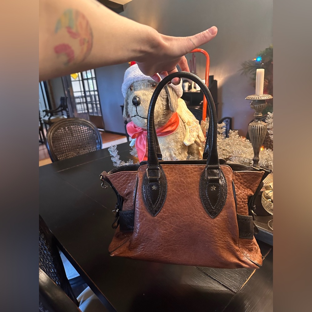 Fendi Etnico Two-Tone Leather Satchel - Picture 5 of 17